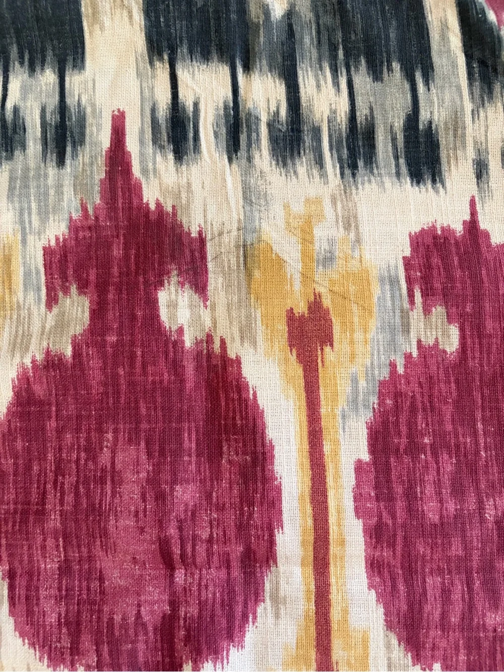 Pottery Barn ikat patterned